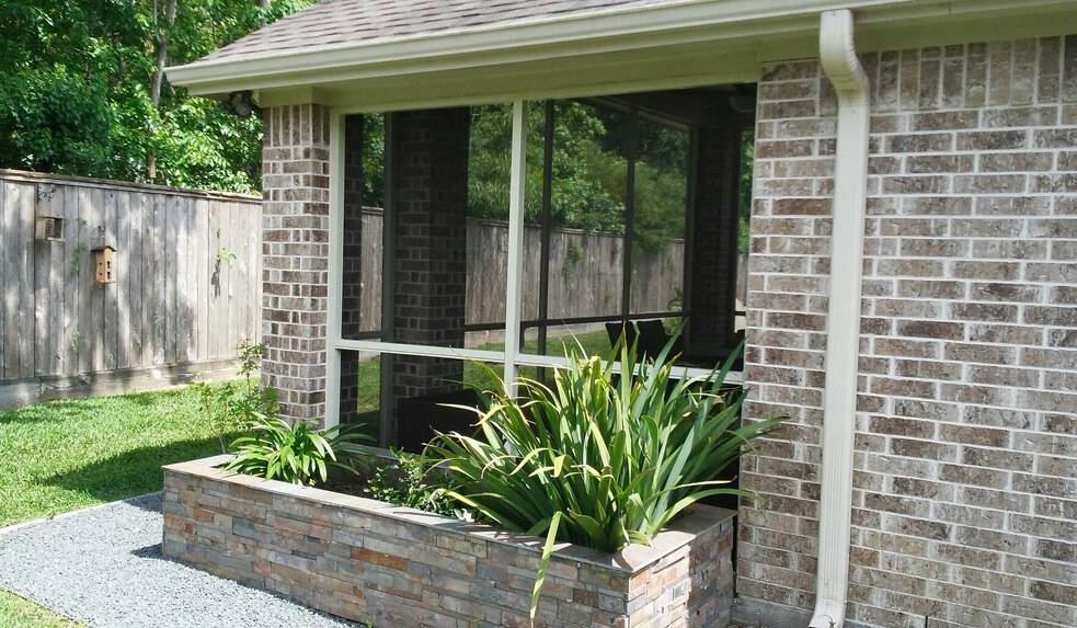 Patio Screen Enclosure in a backyard in Austin
